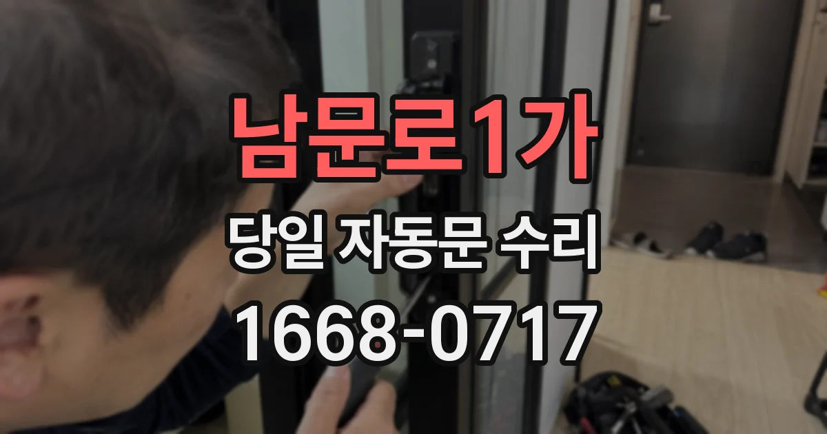 남문로1가 당일 자동문 수리