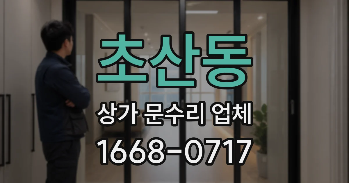 초산동 상가 문수리 업체