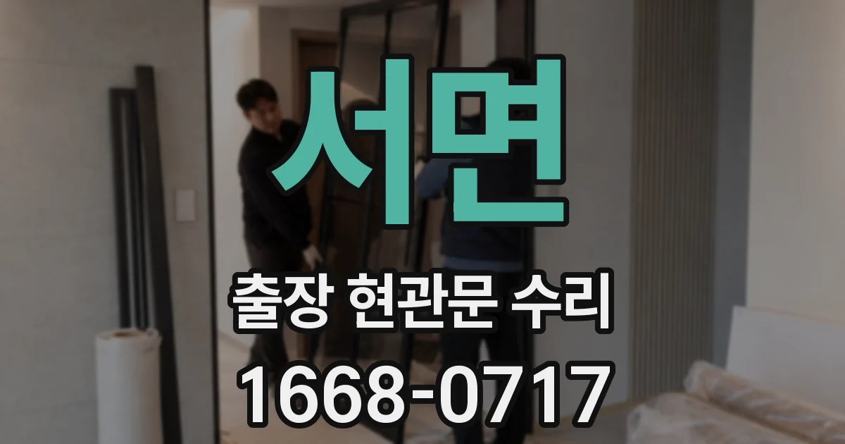 서면 출장 현관문 수리