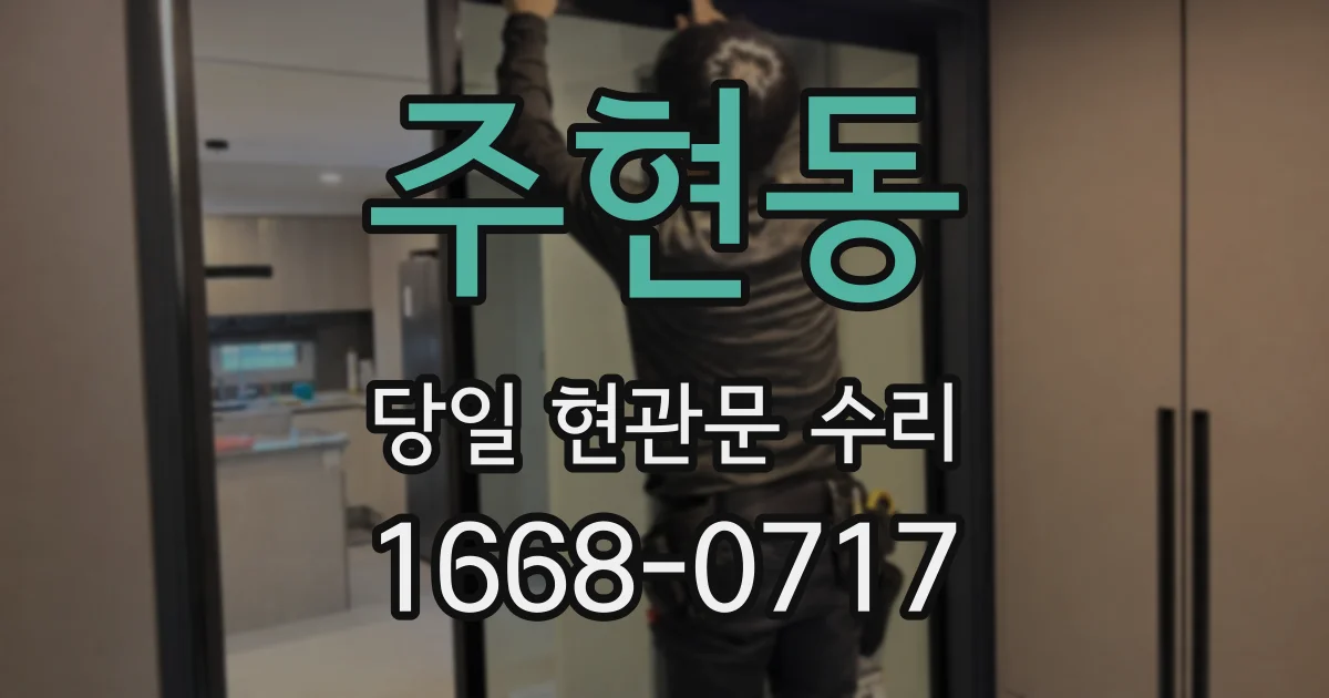 주현동 당일 현관문 수리