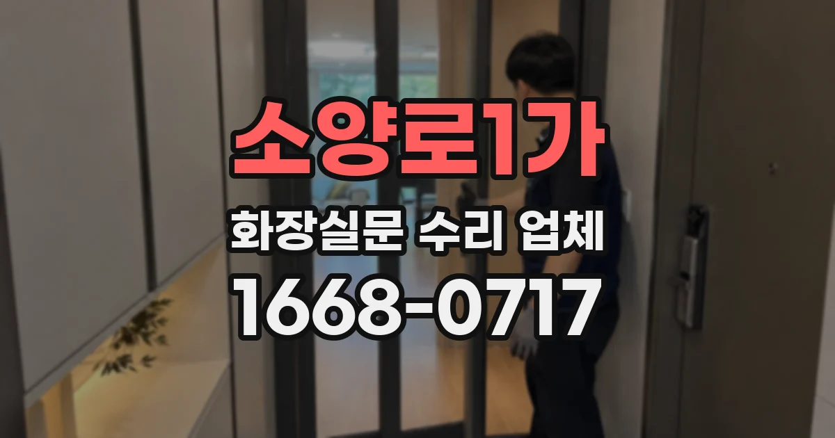 소양로1가 화장실문 수리 업체