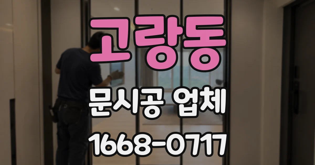 고랑동 문시공 업체