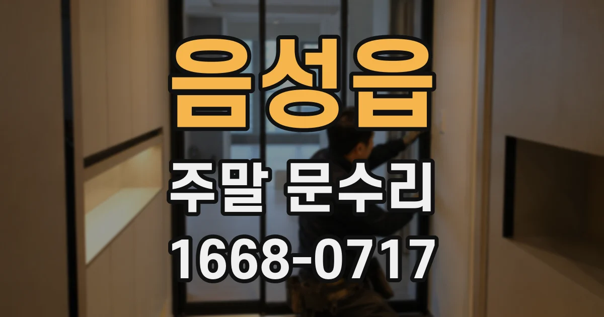 음성읍 주말 문수리