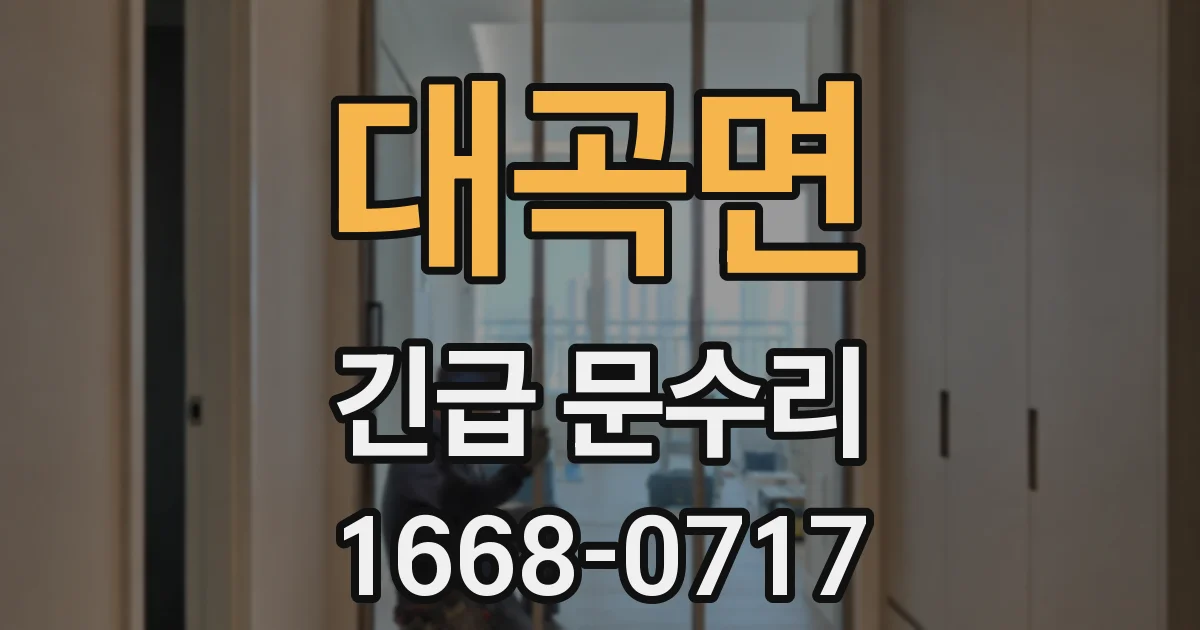 대곡면 긴급 문수리