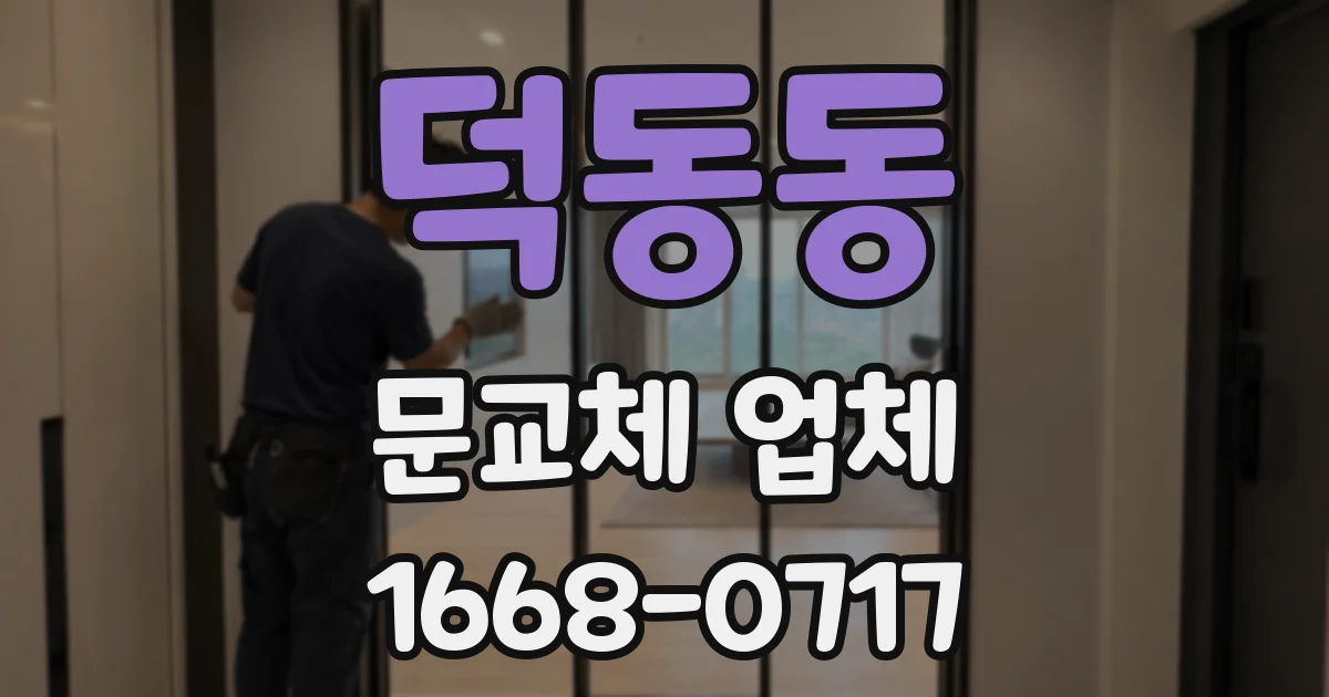 덕동동 문교체 업체
