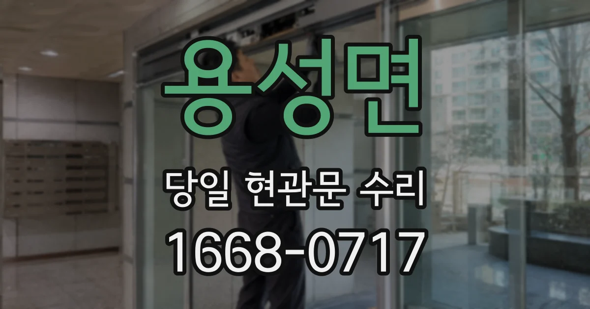 용성면 당일 현관문 수리