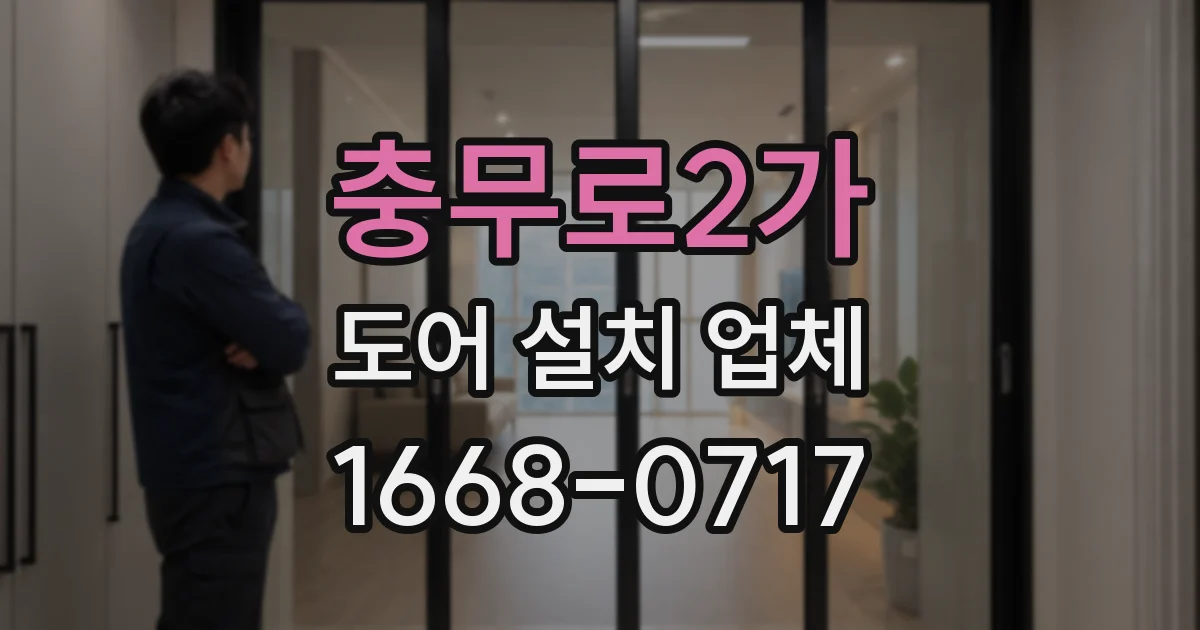 충무로2가 도어 설치 업체