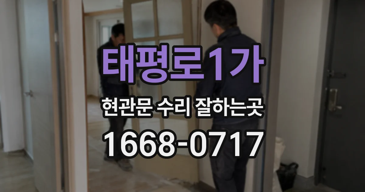 태평로1가 현관문 수리 잘하는곳