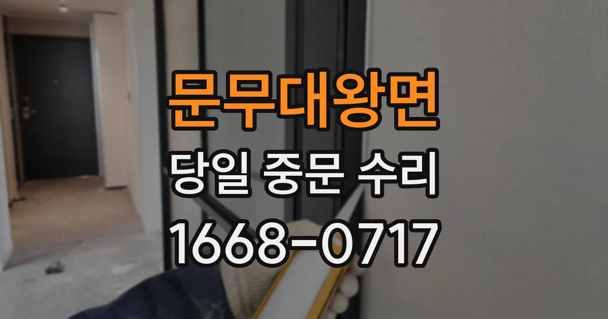 문무대왕면 당일 중문 수리