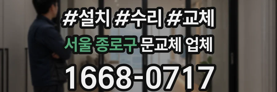 서울 종로구 문교체 업체