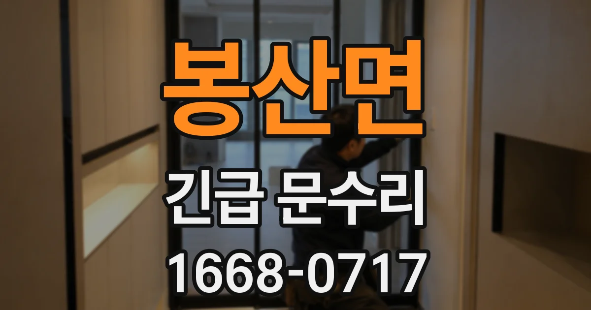 봉산면 긴급 문수리
