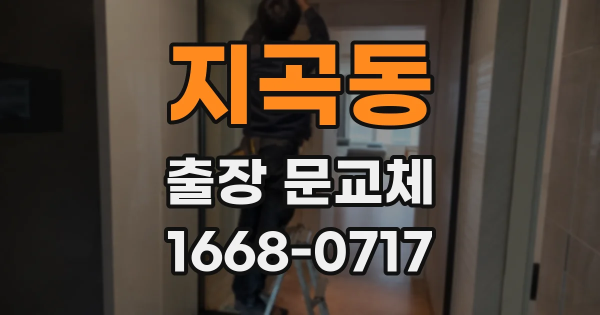 지곡동 출장 문교체