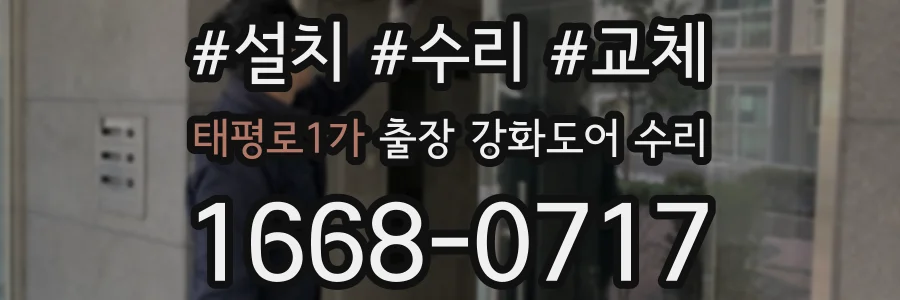 태평로1가 출장 강화도어 수리