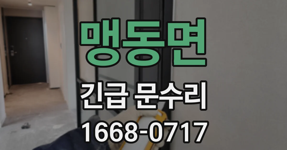 맹동면 긴급 문수리