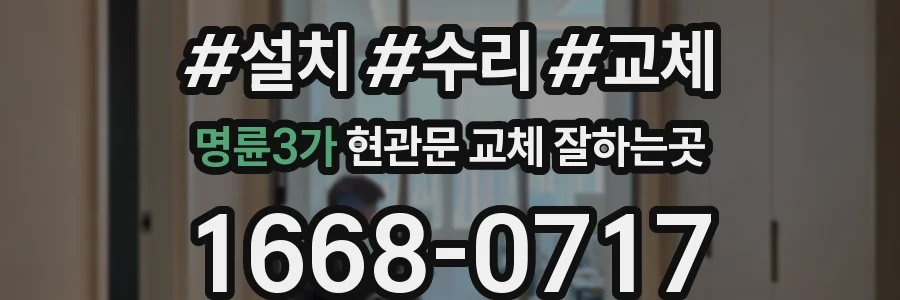 명륜3가 현관문 교체 잘하는곳