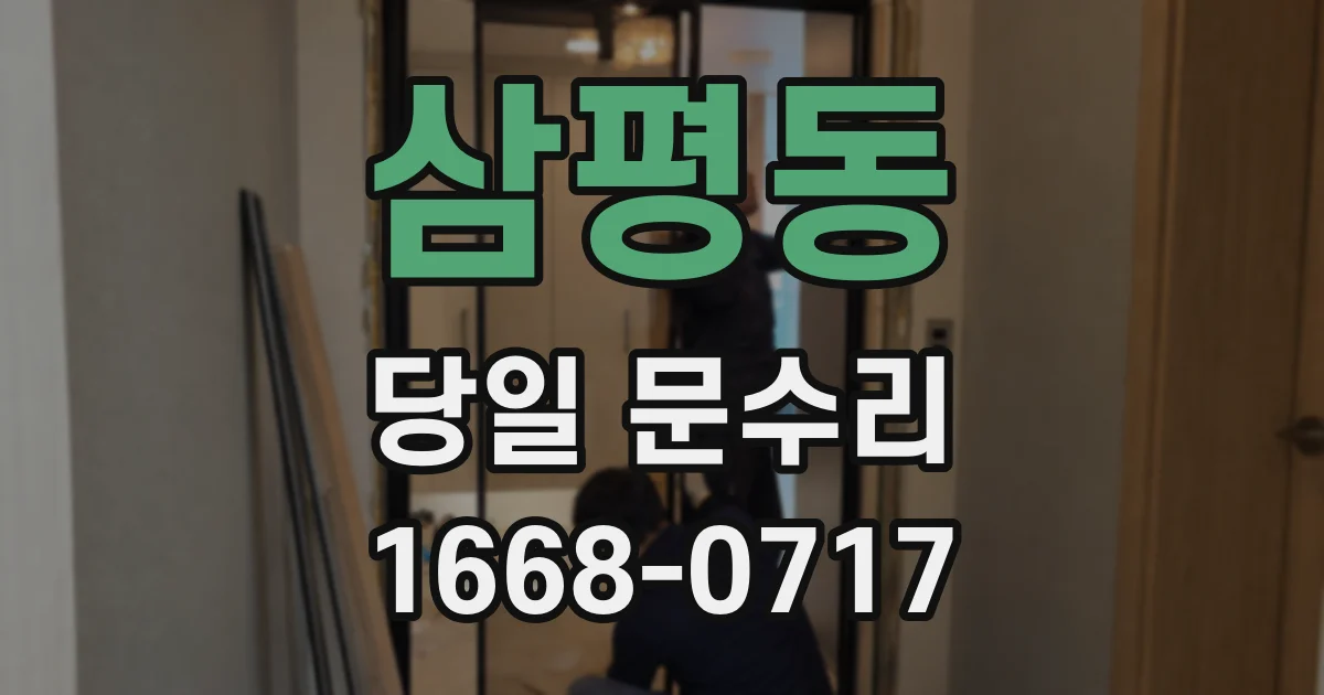 삼평동 당일 문수리