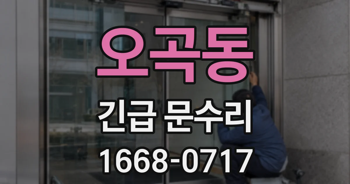 오곡동 긴급 문수리