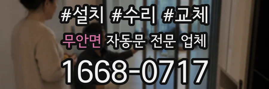 무안면 자동문 전문 업체