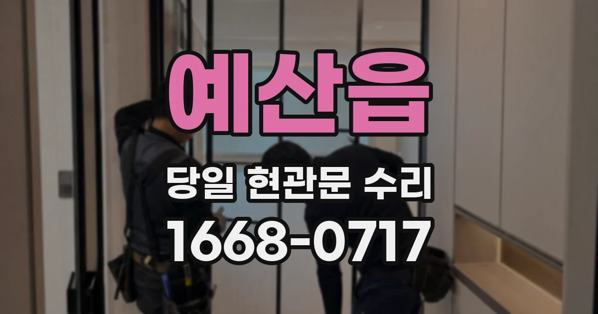 예산읍 당일 현관문 수리