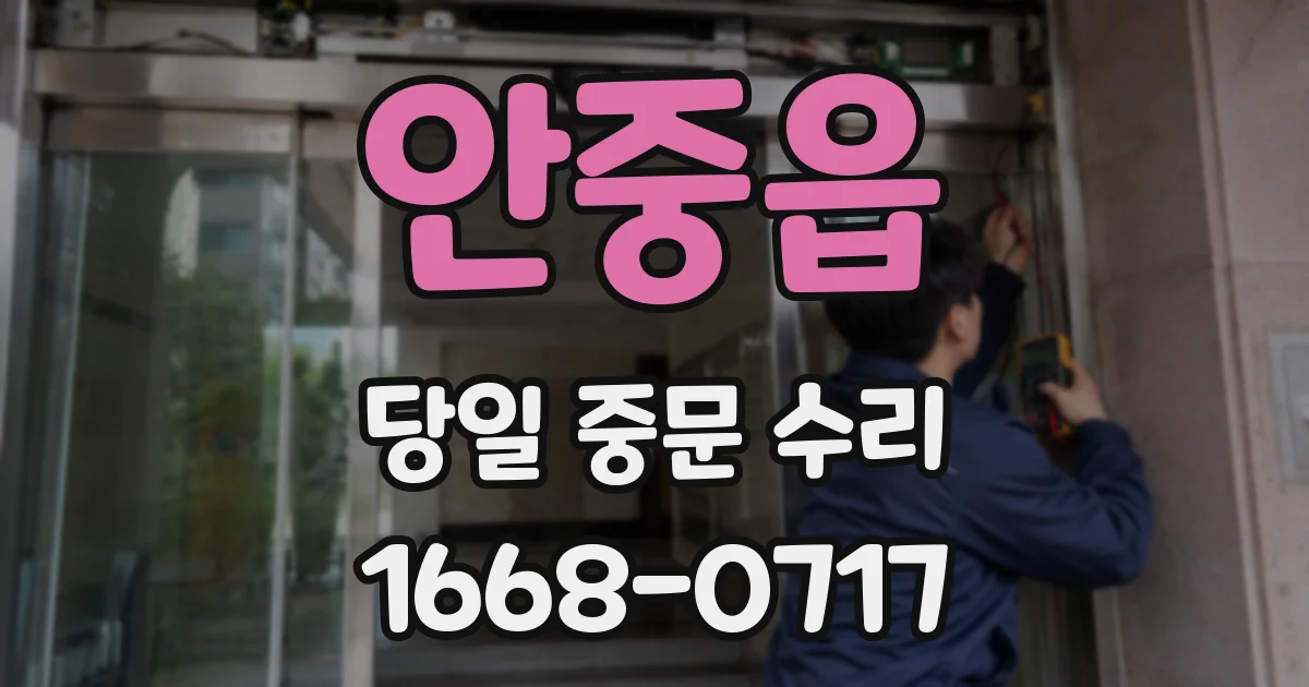 안중읍 당일 중문 수리