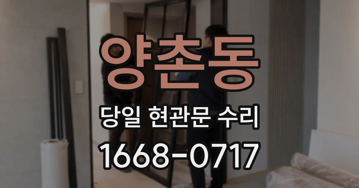 양촌동 당일 현관문 수리