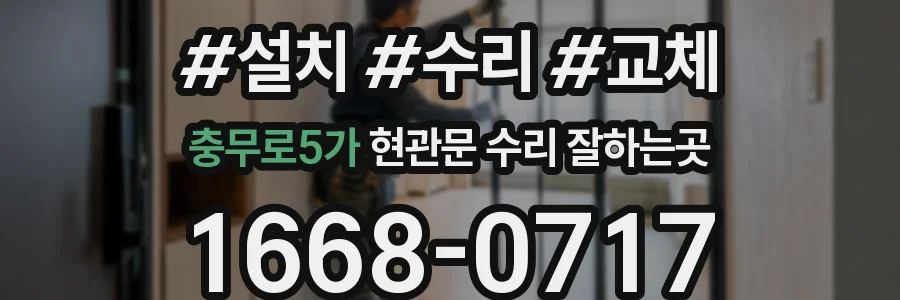 충무로5가 현관문 수리 잘하는곳