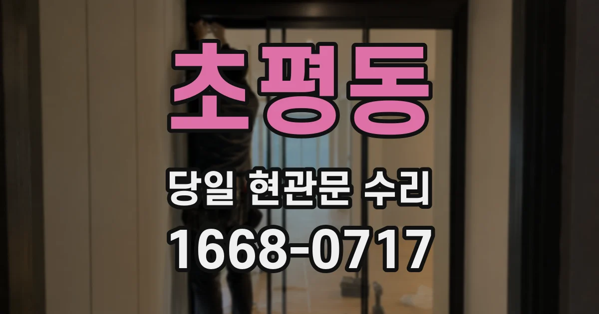 초평동 당일 현관문 수리