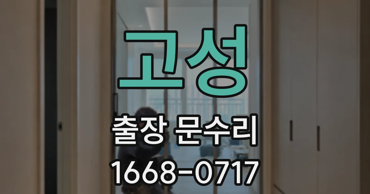 고성 출장 문수리