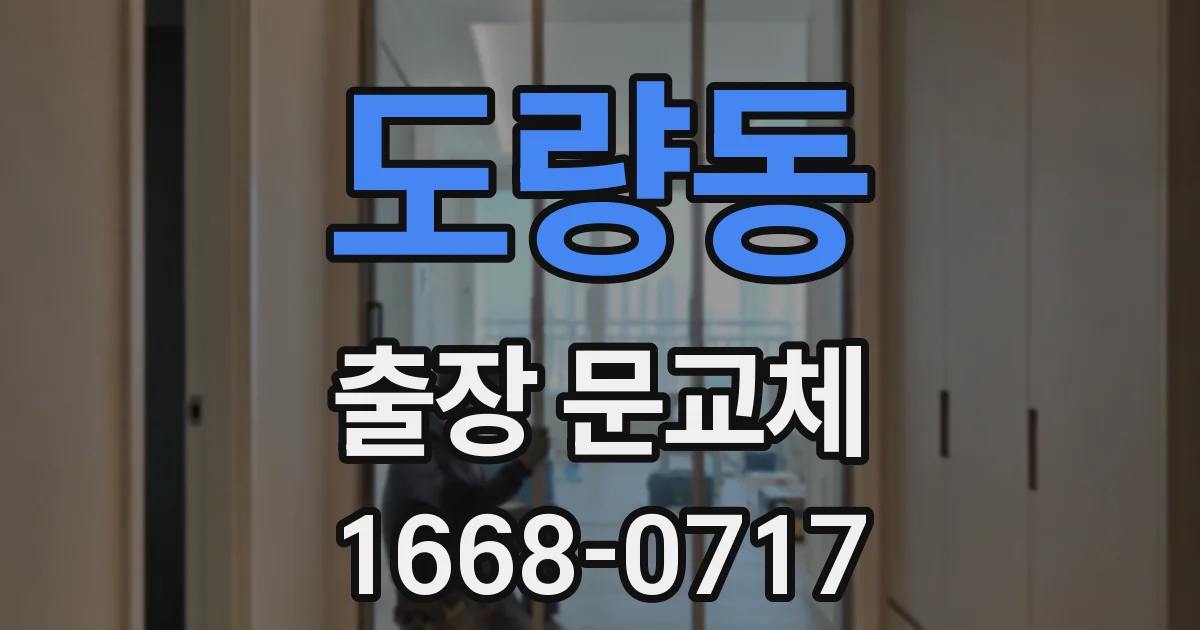 도량동 출장 문교체
