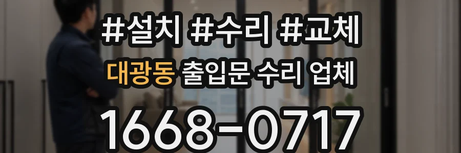 대광동 출입문 수리 업체