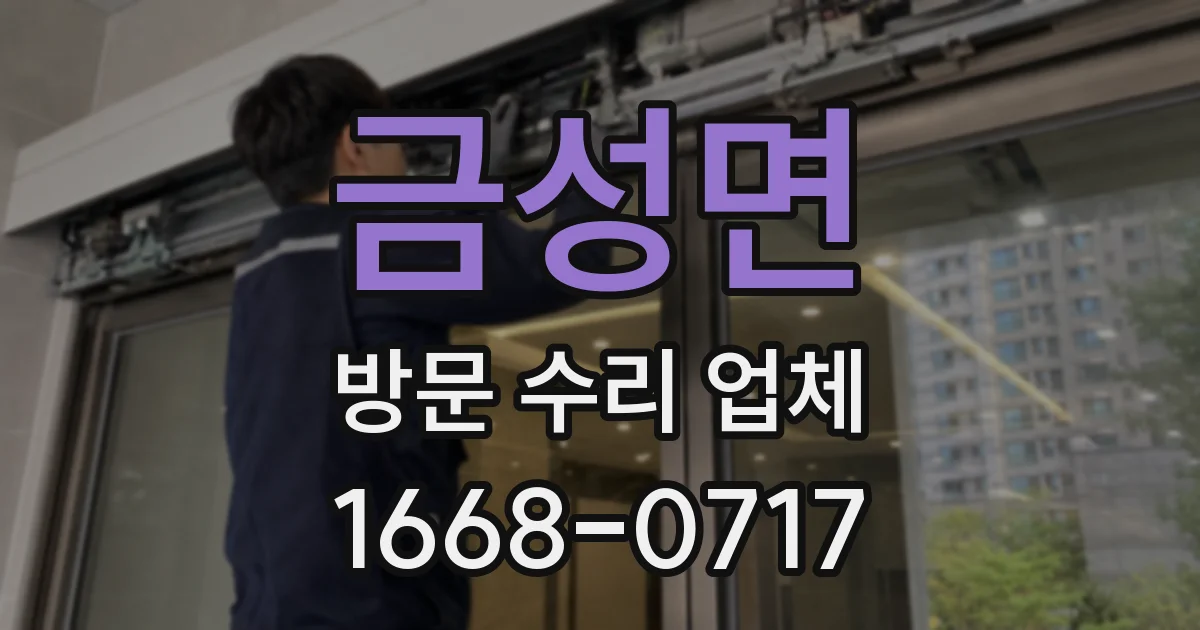 금성면 방문 수리 업체