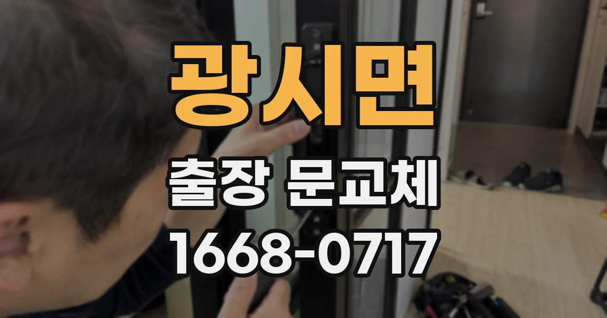 광시면 출장 문교체