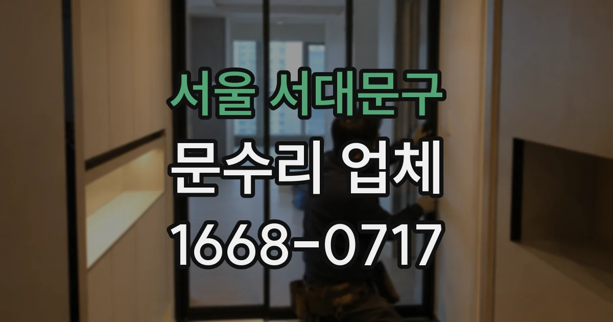 서울 서대문구 문수리 업체