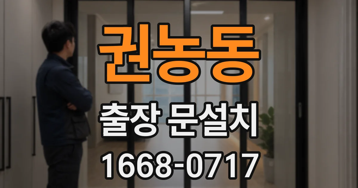 권농동 출장 문설치