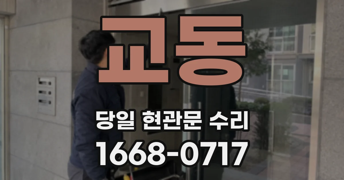 교동 당일 현관문 수리