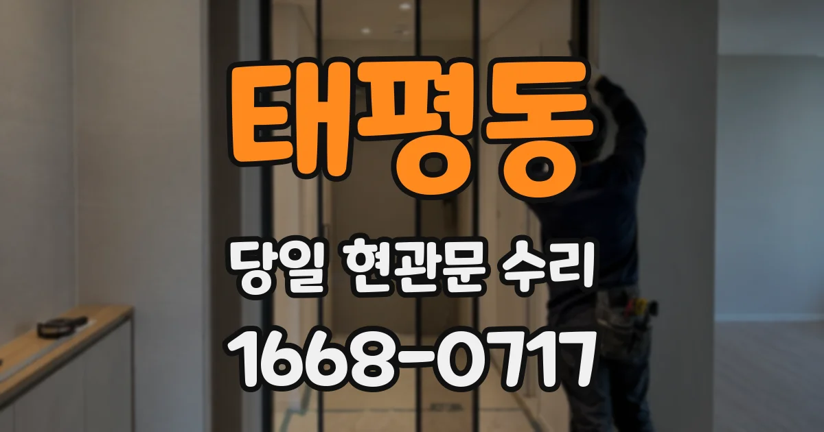 태평동 당일 현관문 수리