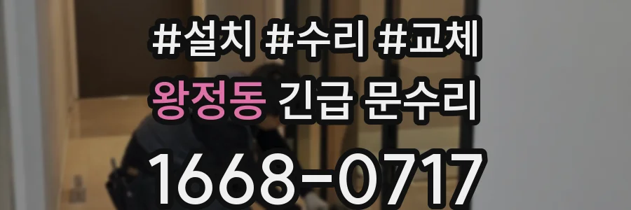 왕정동 긴급 문수리