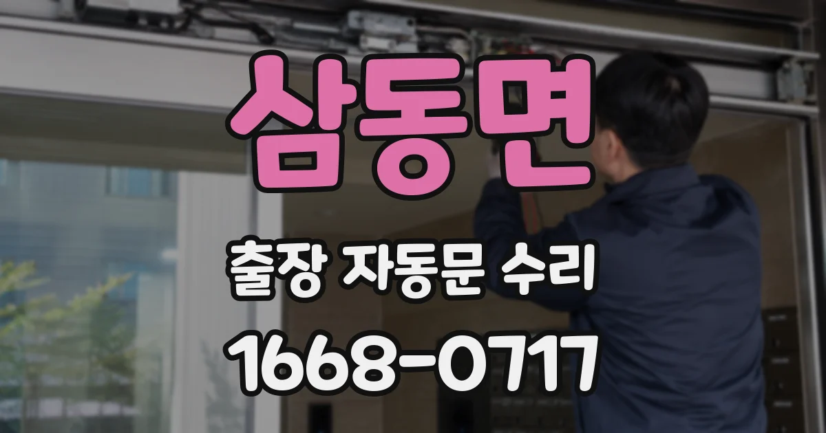 삼동면 출장 자동문 수리