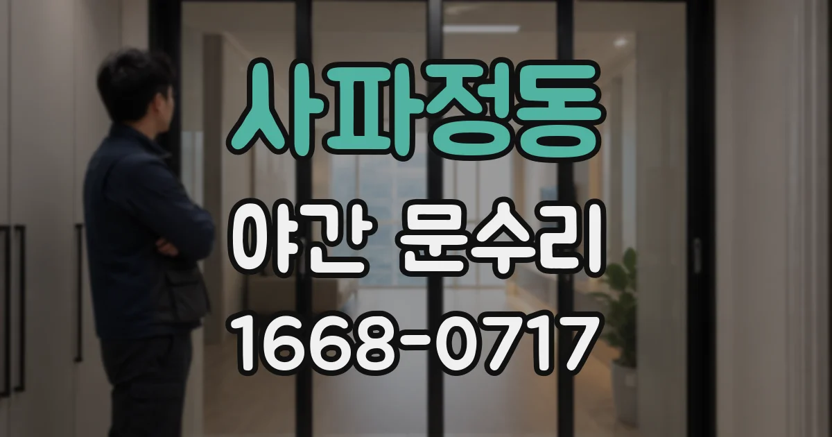 사파정동 야간 문수리