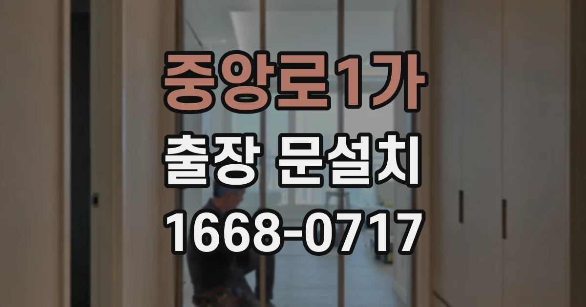 중앙로1가 출장 문설치