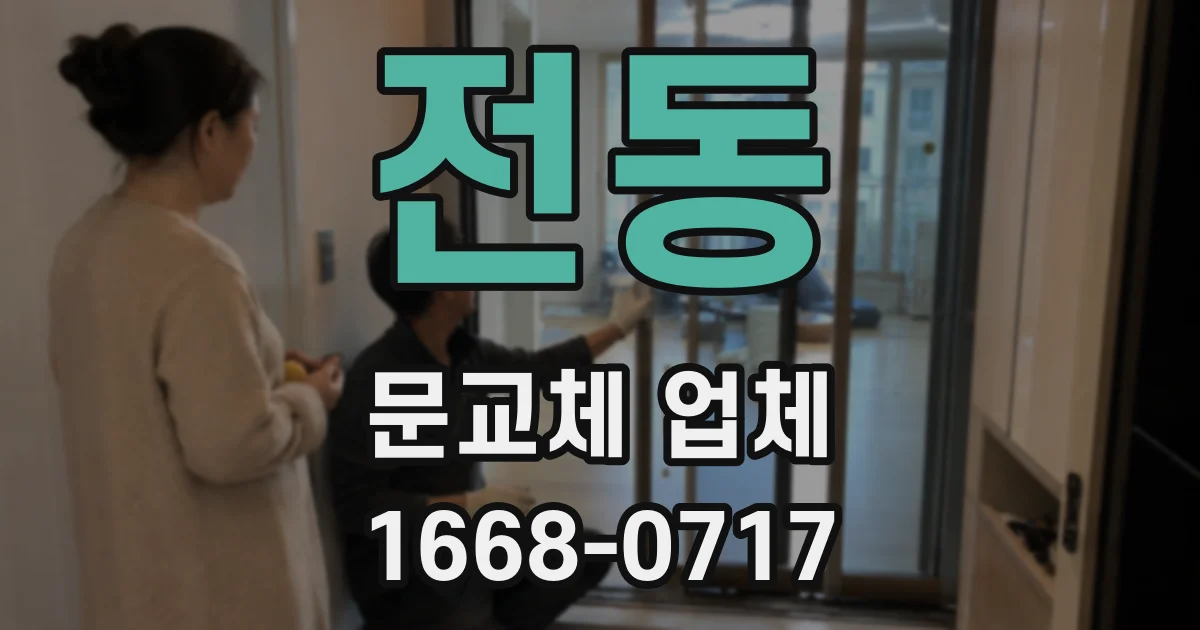 전동 문교체 업체