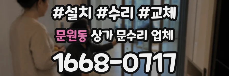 문원동 상가 문수리 업체