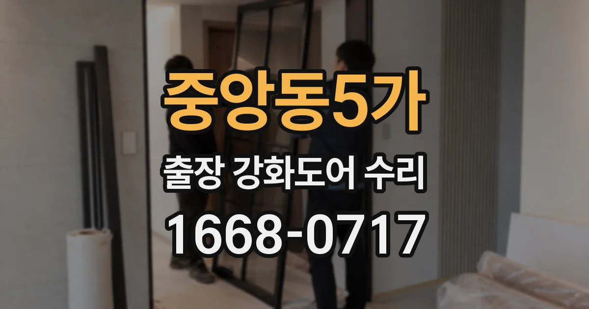 중앙동5가 출장 강화도어 수리