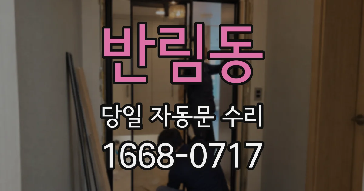 반림동 당일 자동문 수리