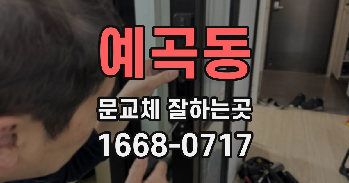예곡동 문교체 잘하는곳
