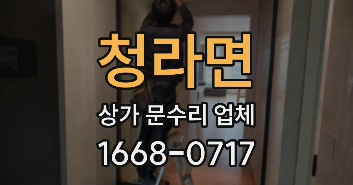 청라면 상가 문수리 업체