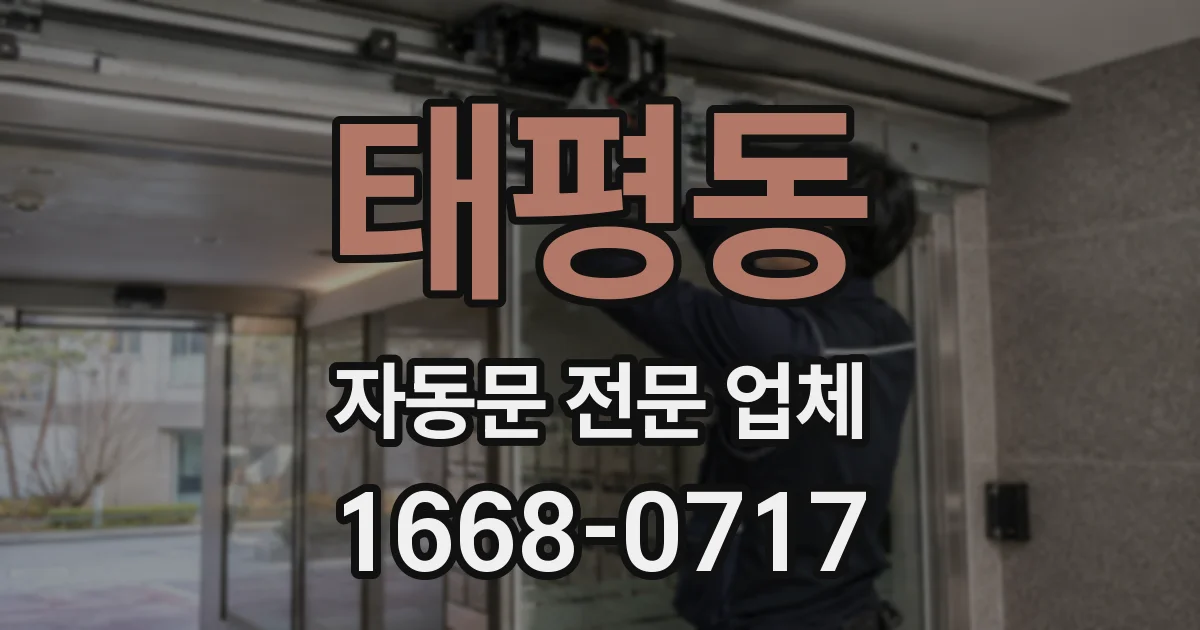 태평동 자동문 전문 업체