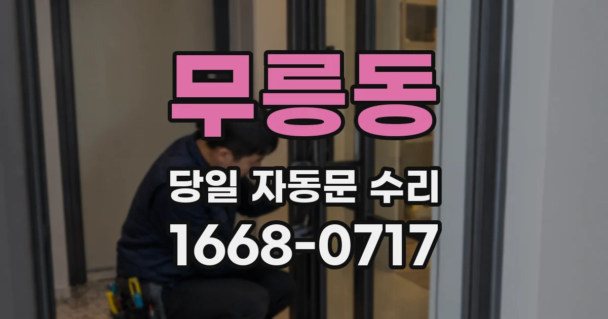 무릉동 당일 자동문 수리