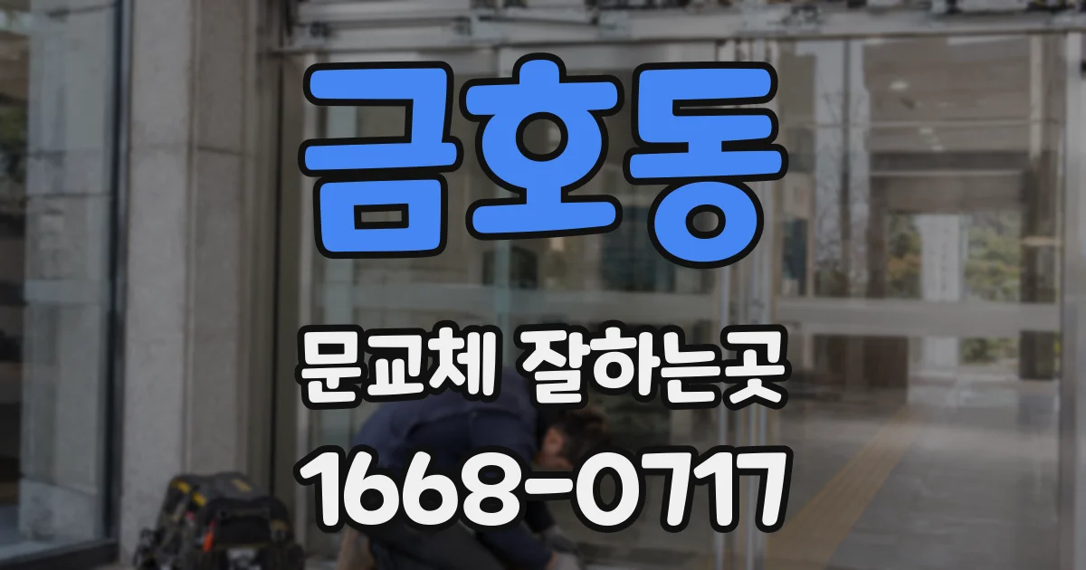 금호동 문교체 잘하는곳