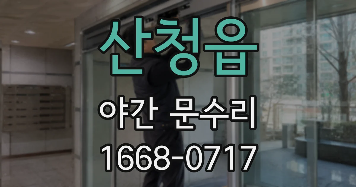 산청읍 야간 문수리